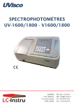 Spectrophotomètre UVisco V/UV-1600/1800
